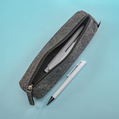 Пенал-косметичка FELTY 20,5х8,5 см, RPET фетр, темно-серый-2