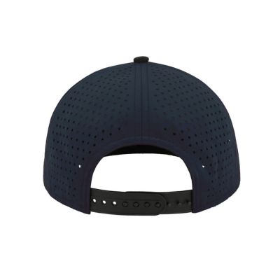 Бейсболка BANK, 6 клиньев, пластиковая застежка, темно-синий, черный-4