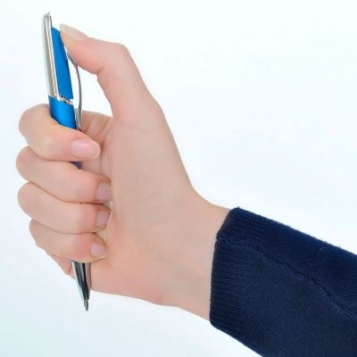 Ручка шариковая FORCE, синий, серебристый-2