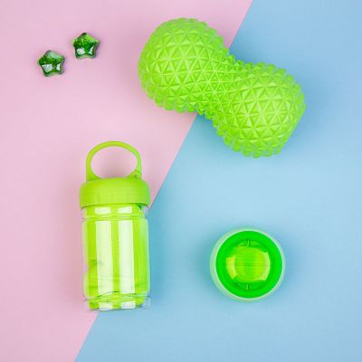 Набор подарочный SHAPEME: массажер, тренажер, полотенце, коробка с наполнителем, зеленое яблоко-0