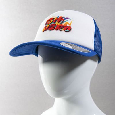 Бейсболка RAPPER, 5 клиньев, пластиковая застежка, белый, розовый-2