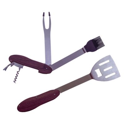 Набор для барбекю (5  функций), коричневый-2