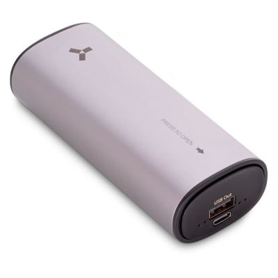 Беспроводные наушники с пауэрбанком 5000 мАч ACCESSTYLE TANGERINE TWS, серебристый-1