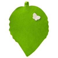 Коврик для сауны 'Банный лист', войлок, зеленый