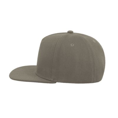 Бейсболка SNAP FIVE, 5 клиньев, пластиковая застежка, серый-3