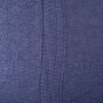Плед LYKKE MINI, темно-синий, шерсть 30%, акрил 70%, 120*170 см-2