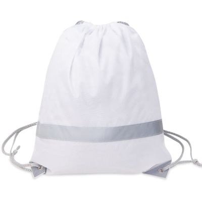 Рюкзак мешок RAY со светоотражающей полосой, белый-1