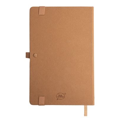 Бизнес-блокнот TERRI, A5, бежевый, твердая обложка, рециклированная бумага, в линейку-5