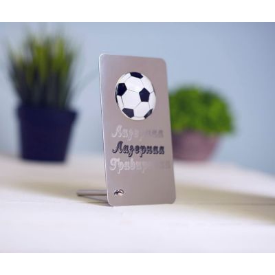 Плакетка наградная  'Футбол', серебристый-4