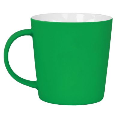 Кружка 'Bali' с прорезиненным покрытием, зеленый-0