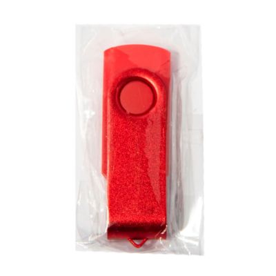 USB flash-карта DOT (16Гб), красный, 5,8х2х1,1см, пластик, металл-2