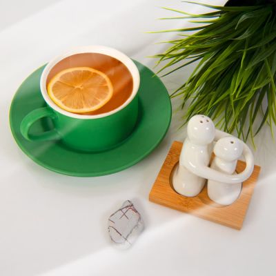 Чайная пара ICE CREAM, синий, белый-11