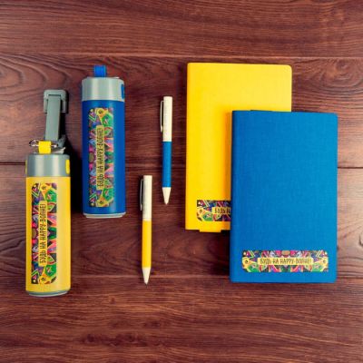 Bluetooth колонка TURBO TUBE с зарядным устройством (2000mAh) и моноподом, синий, серый-3