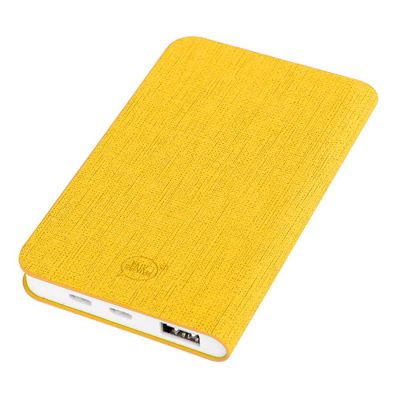 Универсальный аккумулятор 'Provence' (5000mAh),желтый, 7,5х12,1х1,1см, искусственная кожа,пл-1