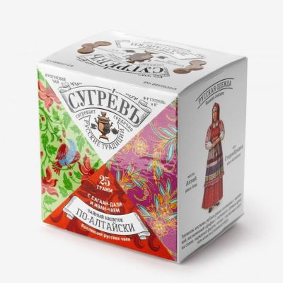 Подарочный набор 'Восемь чаёв'  СУГРЕВЪ в сумке из хлопка, разные цвета-2