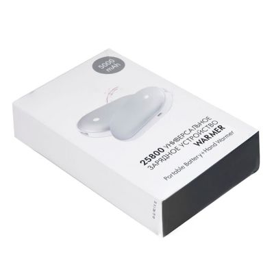 Универсальное зарядное устройство WARMER (5000mAh) с функцией обогрева рук, серебристый-4
