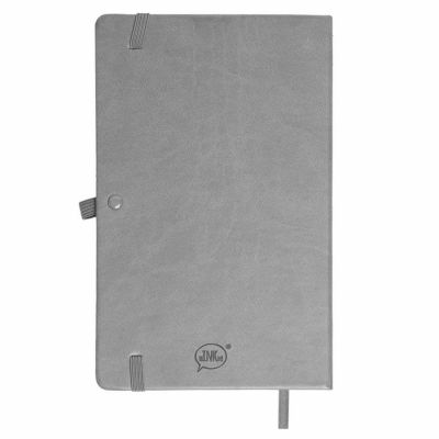 Бизнес-блокнот 'Justy', 130*210 мм, серый, твердая обложка,  резинка 7 мм, блок-линейка-2