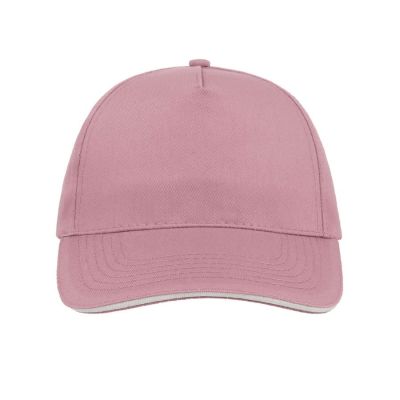 Бейсболка START FIVE SANDWICH, 5 клиньев, застежка на липучке, розовый-4