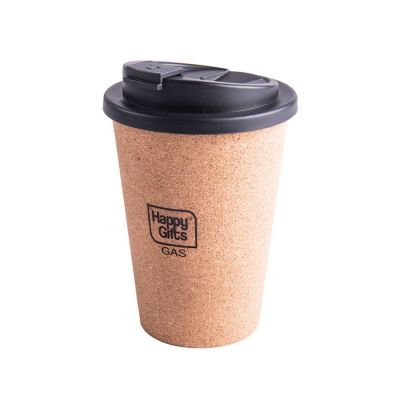 Стакан CORK с крышкой, 350мл, коричневый-4