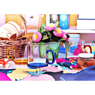 Кружка 'Joyful', прозрачный, красный-1