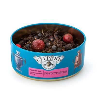 Подарочный набор СУГРЕВЪ «Россия» с чаем и леденцами, розовый-1