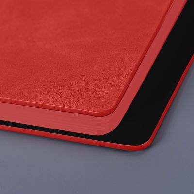 Ежедневник недатированный Solas, формат А5, с магнитом, красный, кремовый блок  в линейку-3