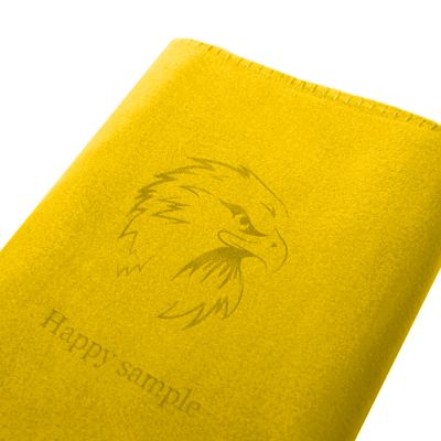 Плед COLOR, 130х150 см, флис 200 гр/м2, желтый-1