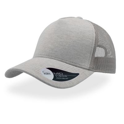 Бейсболка RAPPER JERSEY, 5 клиньев, пластиковая застежка, светло-серый-0