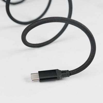 Кабель COIL магнитный для зарядки и передачи данных, 100Вт, 480Мб/с, нейлоновая оплетка, черный-1