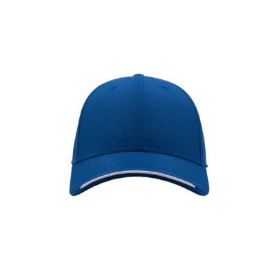 Бейсболка ESTORIL, 6 клиньев, застежка на липучке, синий, белый-5