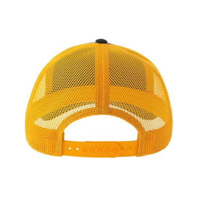 Бейсболка RAPPER CANVAS-S, 5 клиньев, пластиковая застёжка, темно-зелёный, жёлтый-4
