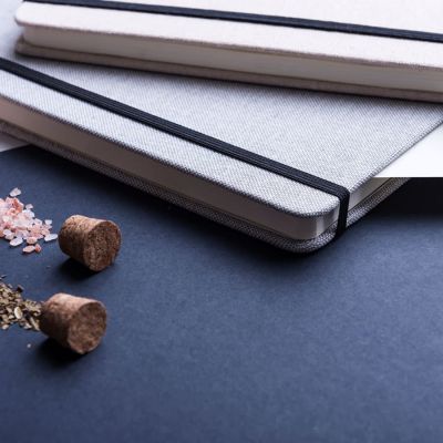 Блокнот TELMAK, A5, хлопок, синий, бежевый-4