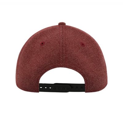 Бейсболка LOOP, 6 клиньев,  пластиковая застежка, бордовый-3