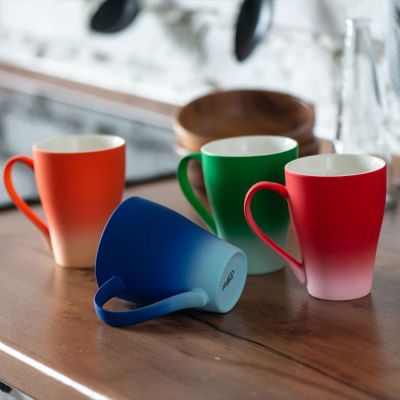 Кружка GRADE с прорезиненным покрытием, синий-1