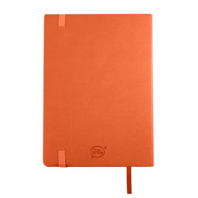 Бизнес-блокнот 'RILY', формат А5,  оранжевый, блок в точку-2