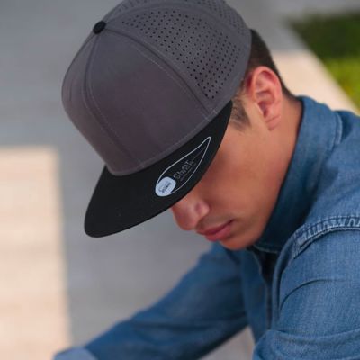 Бейсболка BANK, 6 клиньев, пластиковая застежка, ярко-синий-1