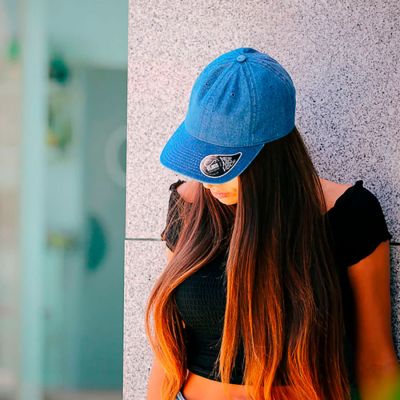 Бейсболка DAD HAT, 6 клиньев, металлическая застежка, синий-1