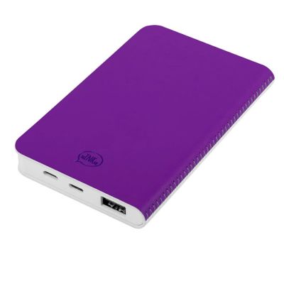Универсальный аккумулятор 'Franki' (5000mAh),белый с фиолетовым, 7,5х12,1х1,1см, белый, фиолетовый-1