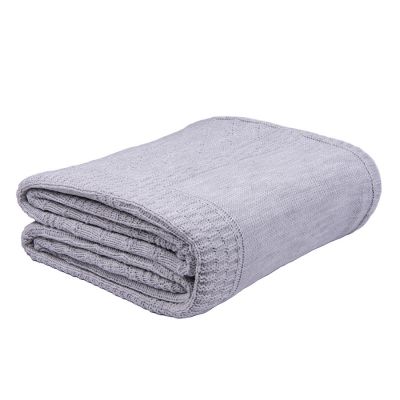 Плед LYKKE MAXI, серый, шерсть 30%, акрил 70%, 180*200 см-0