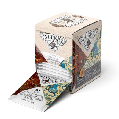 Чай пакетированный 'Сугревъ' Терпкий Ассам и ароматный Цейлон, бежевый-0