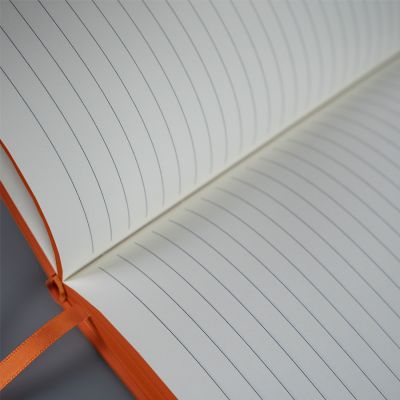 Ежедневник недатированный Solas, формат А5, с магнитом, оранжевый, кремовый блок в линейку-4