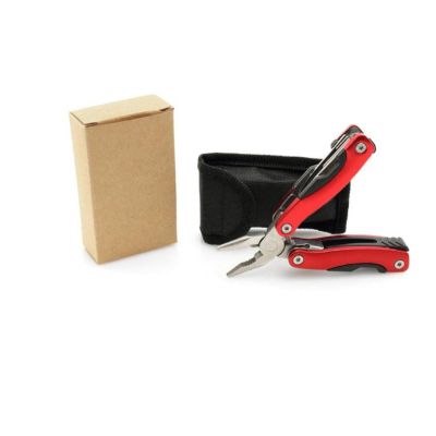 Мультитул BLAUDEN, нержавеющая сталь, пластиковая ручка, 12 функций, красный-2