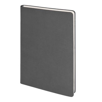 Бизнес-блокнот SMARTI, A5, темно-серый, мягкая обложка, в клетку-0