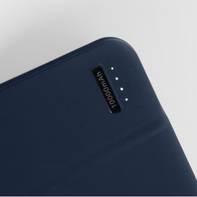Универсальный аккумулятор Flash 10 (10000 мАч) с подсветкой и soft touch,синий,13,7х6,87х1,55 мм-4