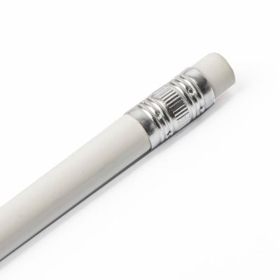 Карандаш чернографитный круглый MIZORI, пластиковый, белый-2