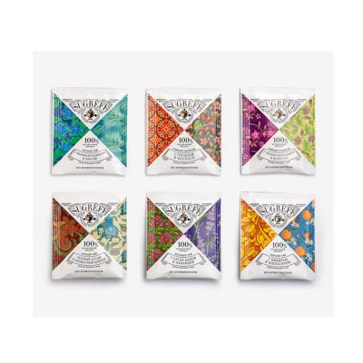 Шкатулка с логотипом Сугревъ с 6 видами  пакетированного чая, бежевый-2