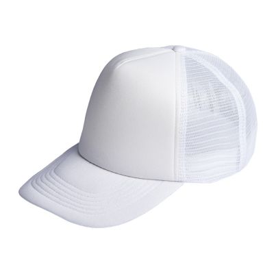 Бейсболка FLICK, 5 клиньев, пластиковая застежка, белый-0