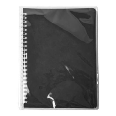 Блокнот на двойной пружине HELIX, 143 х 205 мм, черный с белым, блок в линейку, черный, белый-6