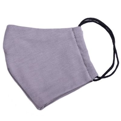 Маска х/б защитная, не медицинская, многоразовая двухслойная, серая, серый-0