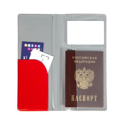 Обложка для тревел-документов 'Flight', красный-1